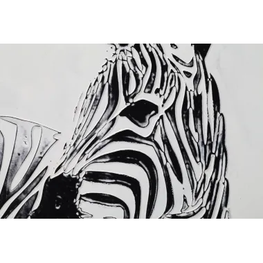 OBRAZ NA PŁÓTNIE ZEBRA - B 80X80 cm